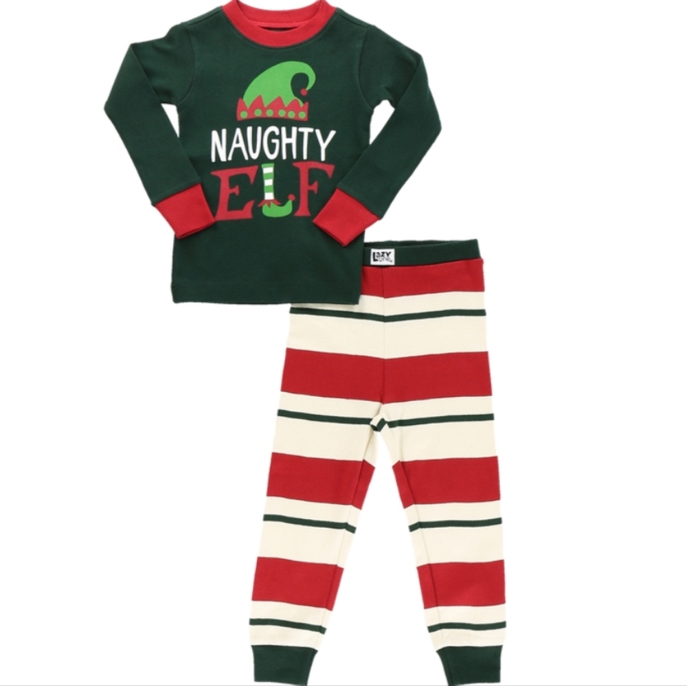 Lazy One Naughty Elf Christmas pajamas NWT
